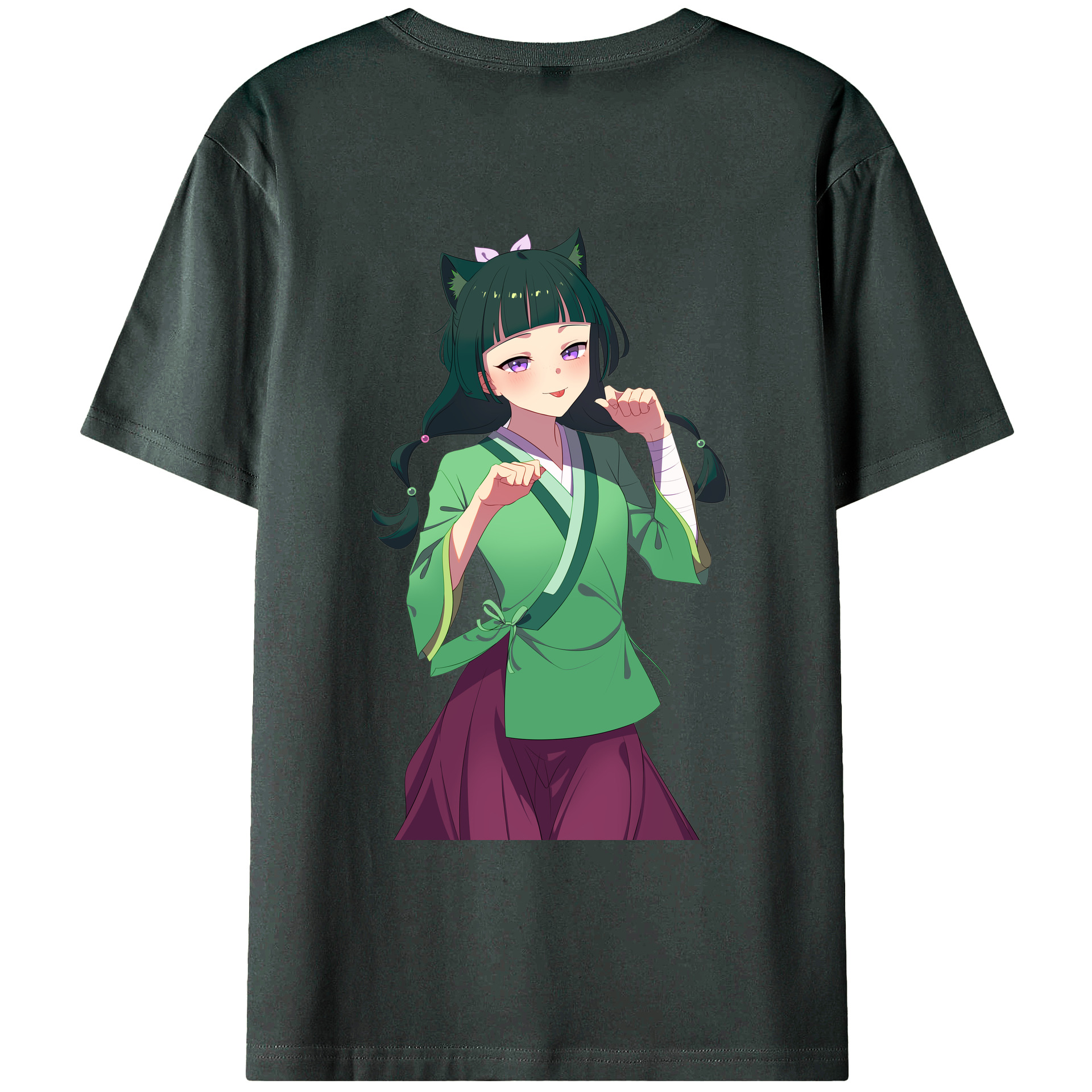 （画像用） 薬屋のひとりごと The Apothecary Diaries 綿100％ メンズ半袖Tシャツ（バックプリント） 通気性